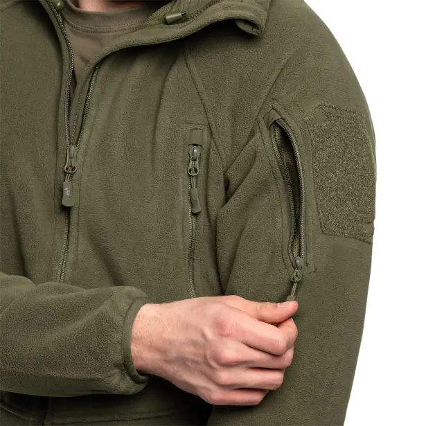 7 - Флисовая куртка-кофта Helikon Patriot Mk2 Hybrid. Олива