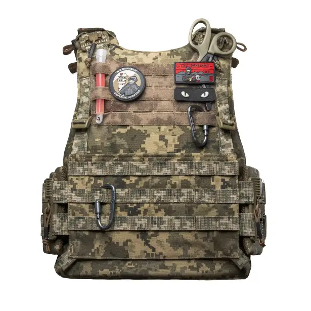 11 - Плитоноска VEPR, збільшена площа захисту. (аналог IOTV G4) Molle. Колір Піксель. Розмір S