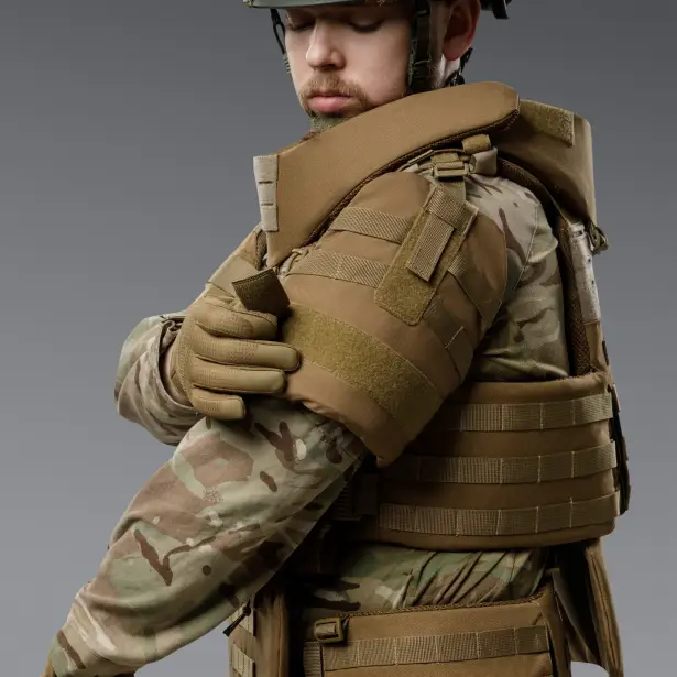 4 - Баллистическая защита плеч 2-го класса защиты. CORDURA 1000D. Койот