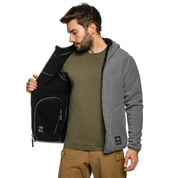 2 - Флисовая куртка-кофта Pentagon IANOS SHERPA 2-IN-1. Черный