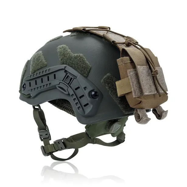 2 - Подсумок-противовес для шлема (крепление на тыловую часть). Cordura 1000D. Койот