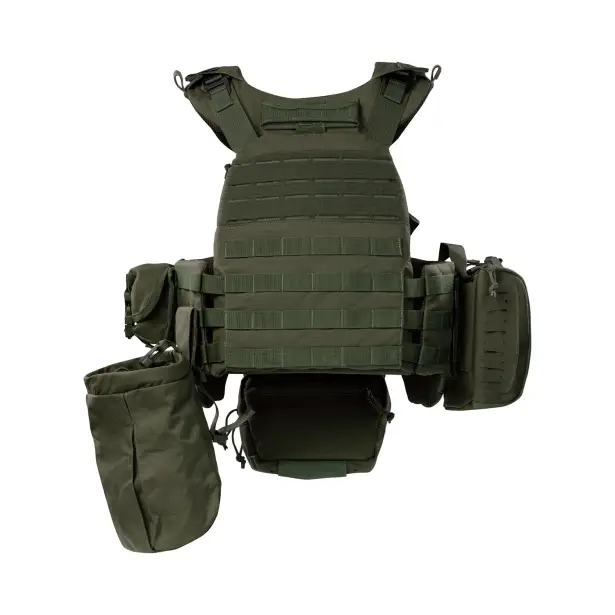 2 - Плитоноска TUR PRO Gen 2, (Комплект 7 підсумків) з системою швидкого скидання. Molle. Колір Олива. Розмір M.