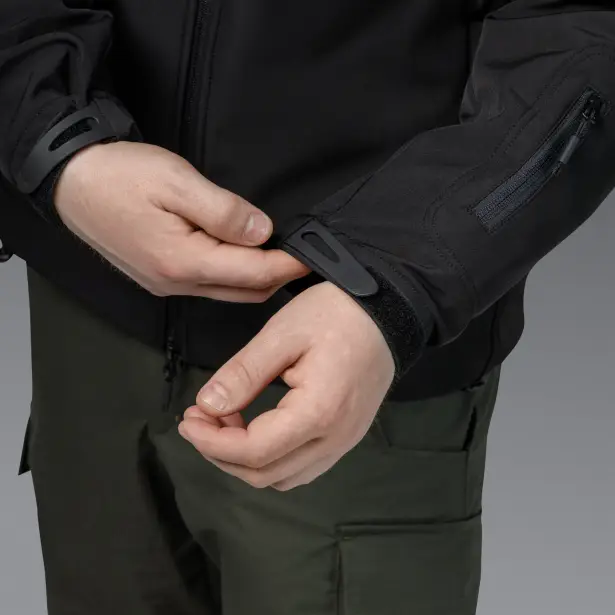 14 - Куртка тактическая SoftShell APEX Shield Storm. Осень-Весна Черный. Размер S