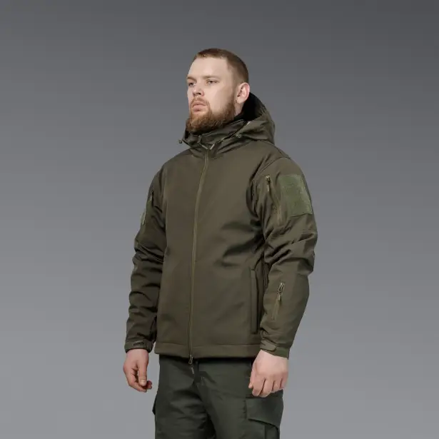 2 - Куртка тактична SoftShell APEX Shield Storm. Осінь-Весна Олива. Розмір M