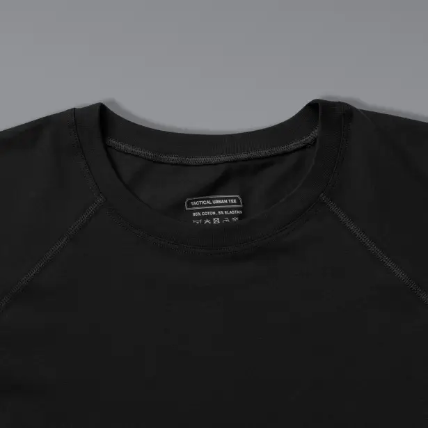 11 - Футболка Urban Cotton. Хлопок/эластан. Черная. Размер L