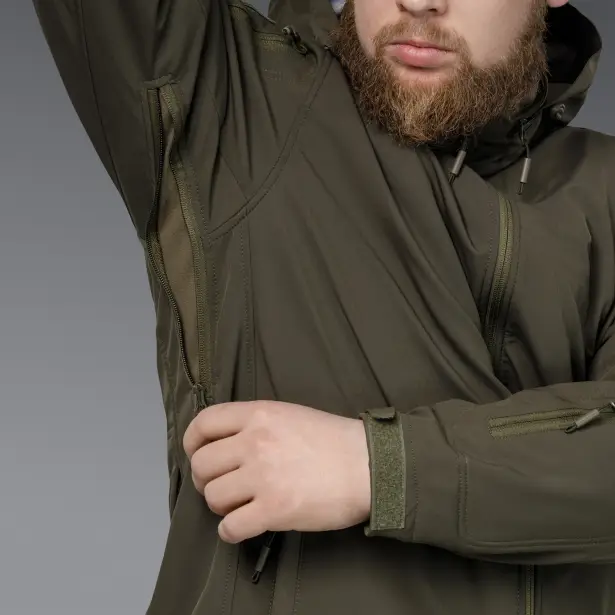 12 - Куртка тактична SoftShell APEX Shield Storm. Осінь-Весна Олива. Розмір M