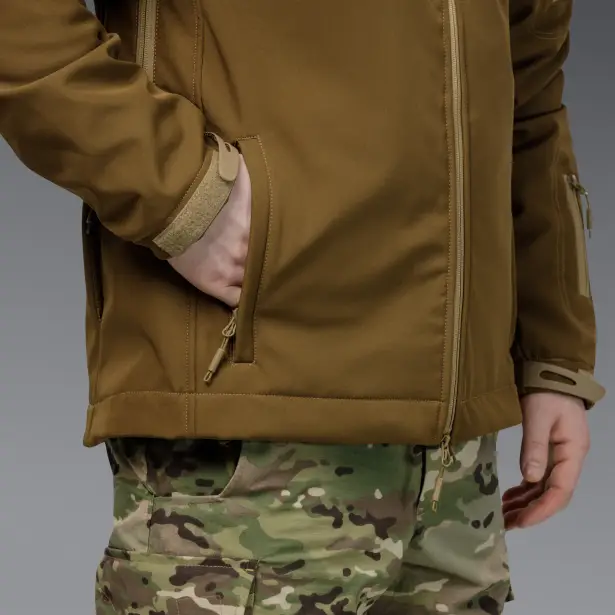 16 - Куртка тактическая SoftShell APEX Shield Storm. Осень-Весна Койот. Размер XXL