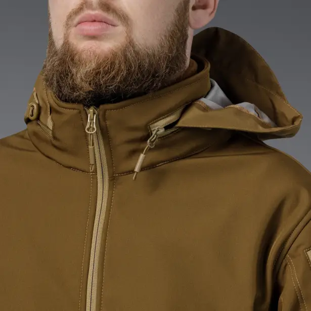 10 - Куртка тактическая SoftShell APEX Shield Storm. Осень-Весна Койот. Размер XXL