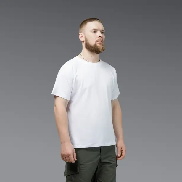 6 - Футболка Urban Cotton. Бавовна/еластан. Біла. Розмір S