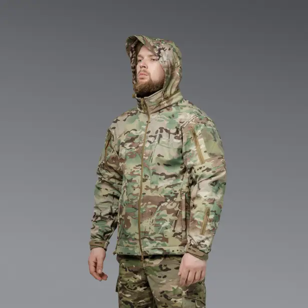 6 - Куртка тактична SoftShell APEX Shield Storm. Осінь-Весна Мультикам. Розмір S