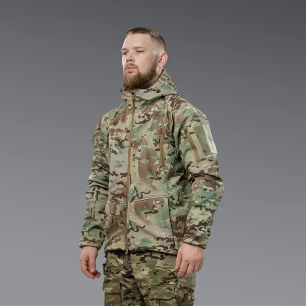 2 - Куртка тактична SoftShell APEX Flex. Осінь-Весна Мультикам. Розмір XL