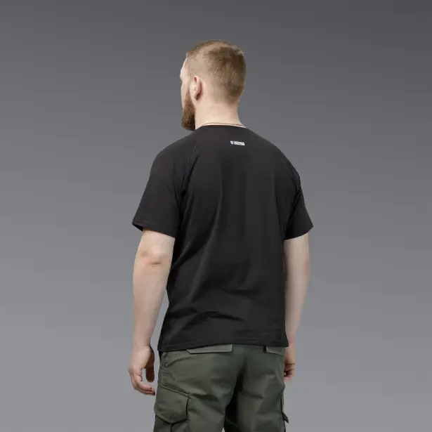 6 - Футболка Urban Cotton. Хлопок/эластан. Черная. Размер L