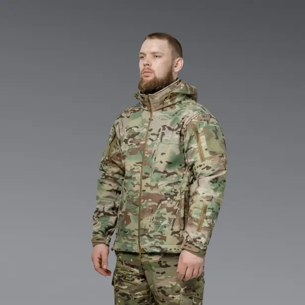2 - Куртка тактична SoftShell APEX Shield Storm. Осінь-Весна Мультикам. Розмір S