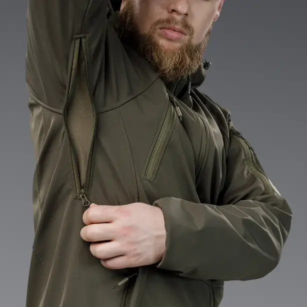 10 - Куртка тактична SoftShell APEX Flex. Осінь-Весна Олива. Розмір M