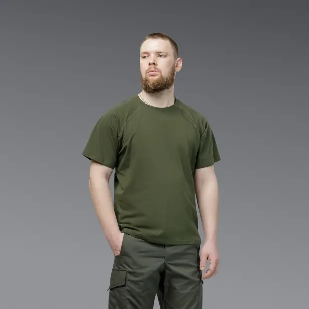 2 - Футболка Urban Cotton. Бавовна/еластан. Олива. Розмір XXL
