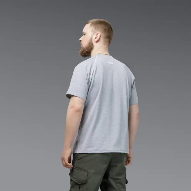 3 - Футболка Urban Cotton. Бавовна/еластан. Сіра. Розмір L