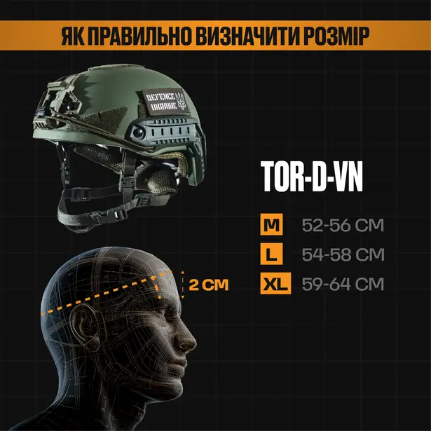 3 - Шлем кевларовый TOR-D-VN, улучшенный. Койот