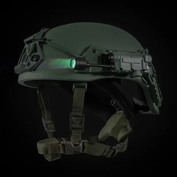 8 - Ліхтар тактичний на шолом Sidewinder MPLS 5LED з IFF (свій-чужий) маяком. Олива