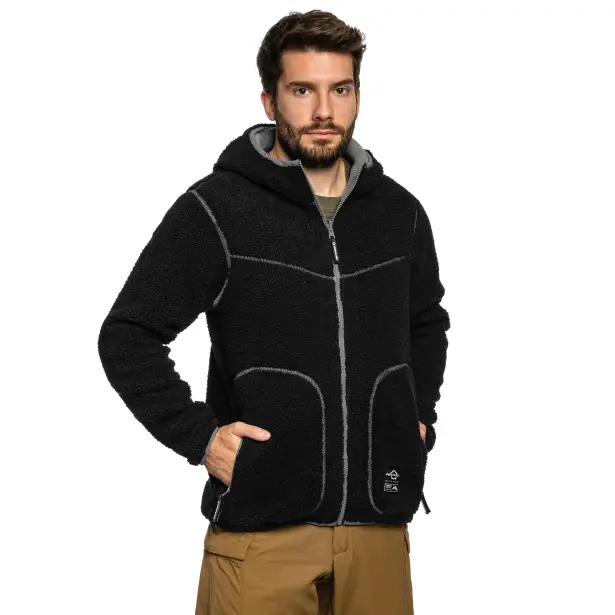 3 - Флисовая куртка-кофта Pentagon IANOS SHERPA 2-IN-1. Черный