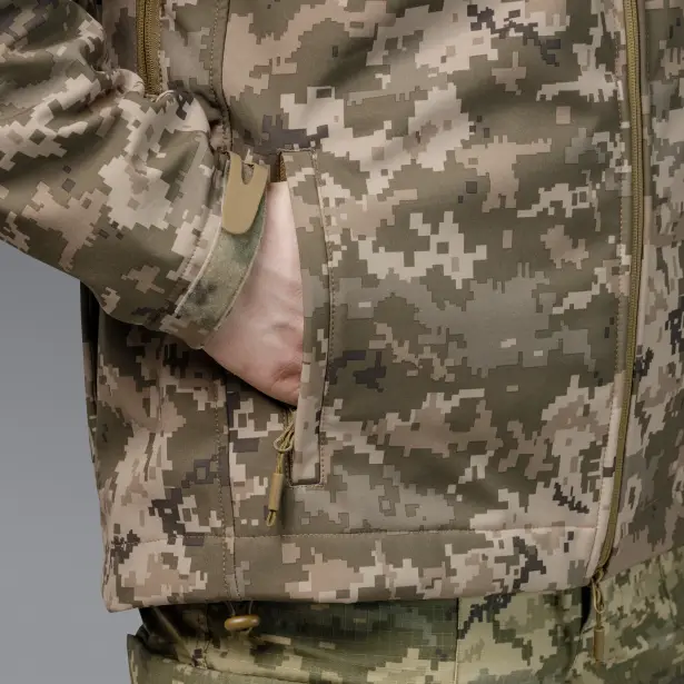 16 - Куртка тактична SoftShell APEX Shield Storm. Осінь-Весна Піксель. Розмір S