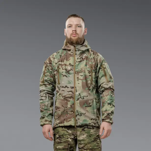 7 - Куртка тактична SoftShell APEX Flex. Осінь-Весна Мультикам. Розмір XL