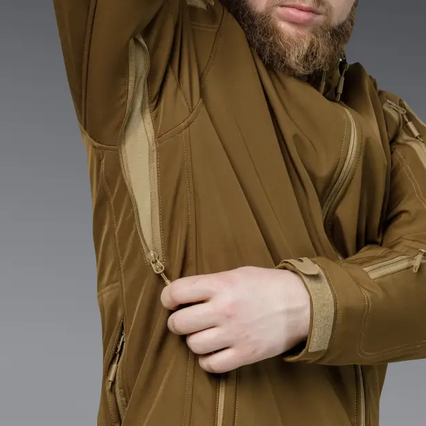 13 - Куртка тактическая SoftShell APEX Shield Storm. Осень-Весна Койот. Размер XXL