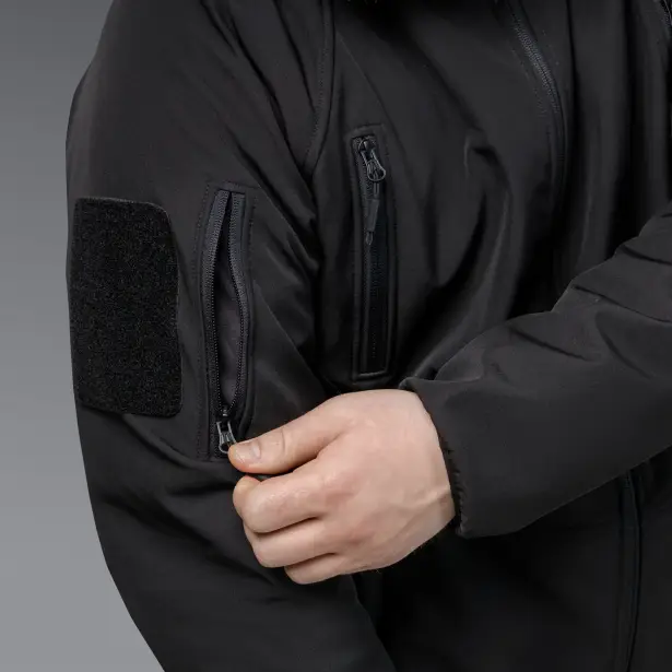 10 - Куртка тактична SoftShell APEX Flex. Осінь-Весна Чорний. Розмір M