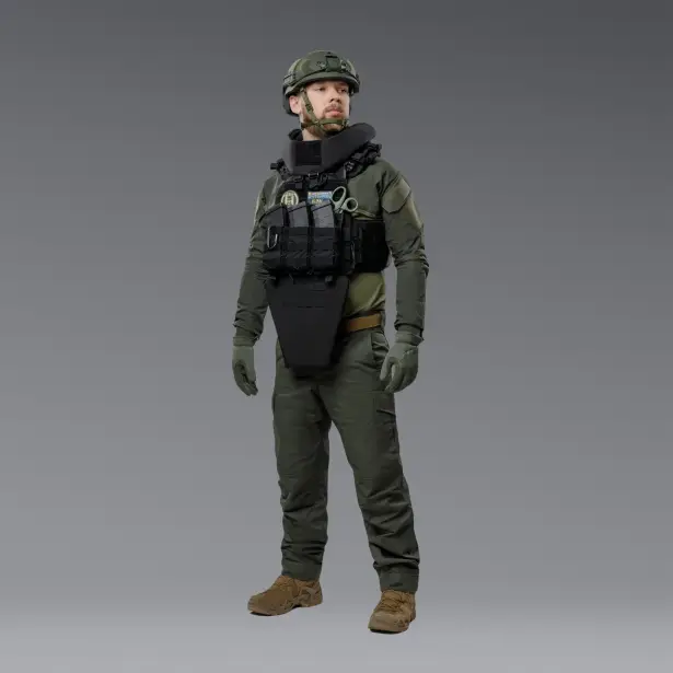 5 - Балістичний захист шиї 2-го класу захисту. CORDURA 1000D. Чорний