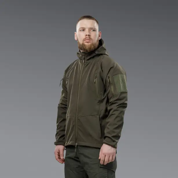 2 - Куртка тактична SoftShell APEX Flex. Осінь-Весна Олива. Розмір M