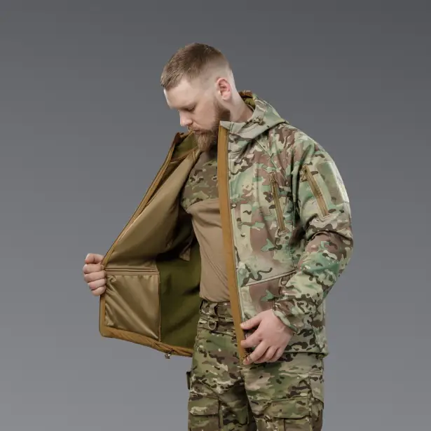 6 - Куртка тактична SoftShell APEX Flex. Осінь-Весна Мультикам. Розмір XL