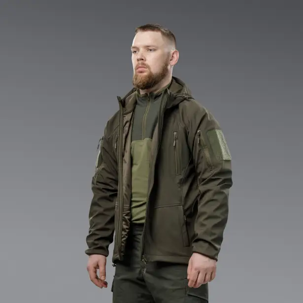 4 - Куртка тактична SoftShell APEX Flex. Осінь-Весна Олива. Розмір M
