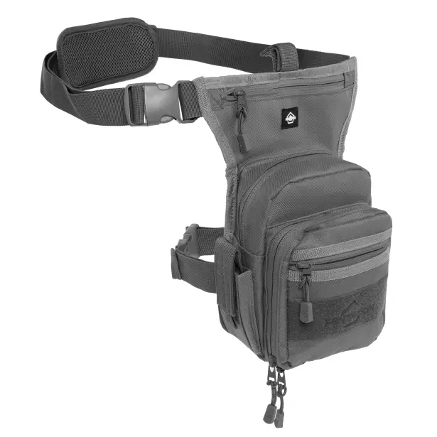 1 - Стегнова сумка Pentagon Max S 2.0 Thigh Pouch 3.7 л. Сірий