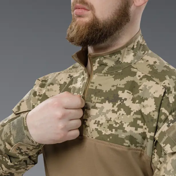 8 - Убакс BattleSkin Long. Тактична сорочка. Піксель. Розмір: L