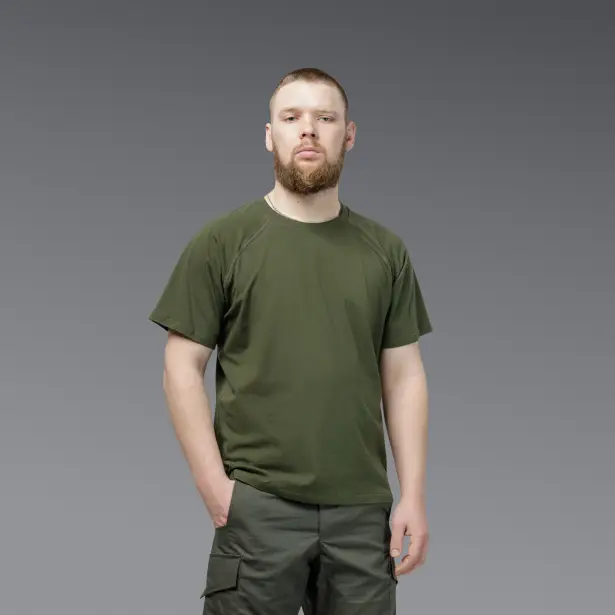 5 - Футболка Urban Cotton. Бавовна/еластан. Олива. Розмір XXL