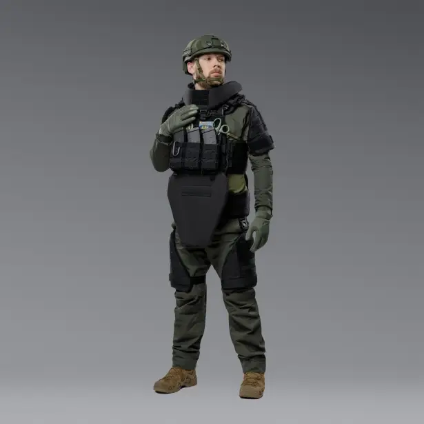 5 - Баллистическая защита бедер 2-го класса защиты. CORDURA 1000D. Черный