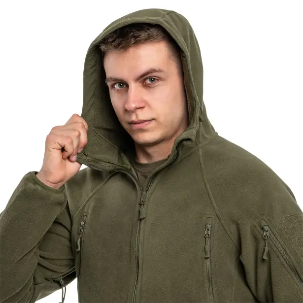 8 - Флисовая куртка-кофта Helikon Patriot Mk2 Hybrid. Олива