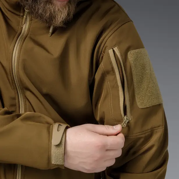 14 - Куртка тактическая SoftShell APEX Shield Storm. Осень-Весна Койот. Размер XXL