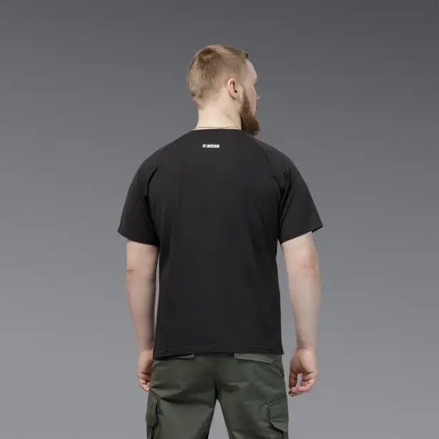 3 - Футболка Urban Cotton. Хлопок/эластан. Черная. Размер L