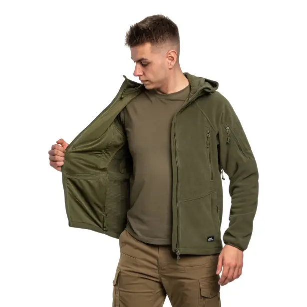 4 - Флисовая куртка-кофта Helikon Patriot Mk2 Hybrid. Олива