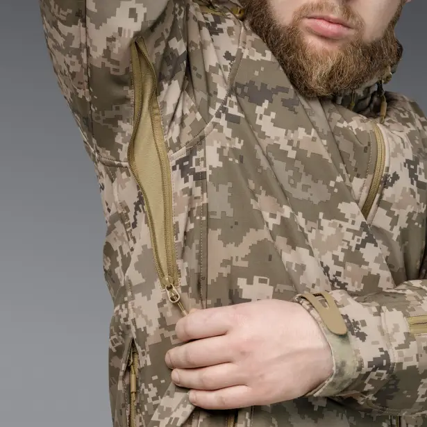 12 - Куртка тактична SoftShell APEX Shield Storm. Осінь-Весна Піксель. Розмір S