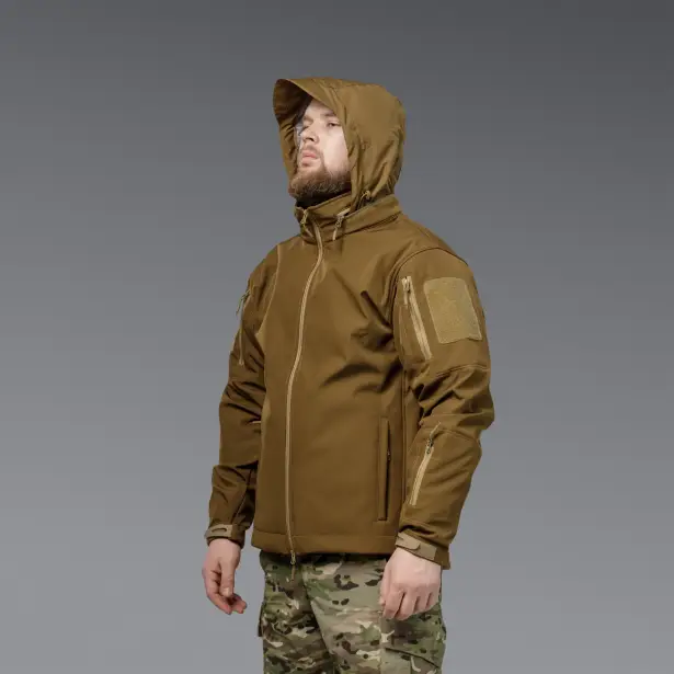 6 - Куртка тактическая SoftShell APEX Shield Storm. Осень-Весна Койот. Размер XXL