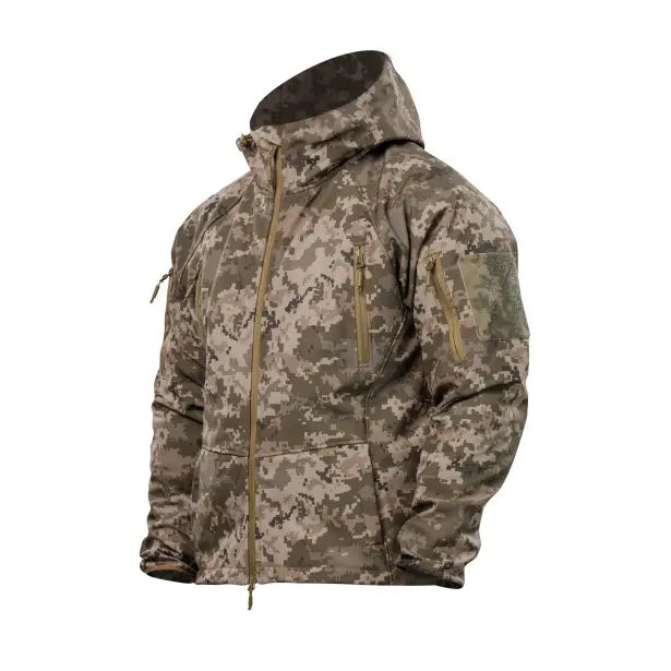 1 - Куртка тактична SoftShell APEX Flex. Осінь-Весна Піксель. Розмір S