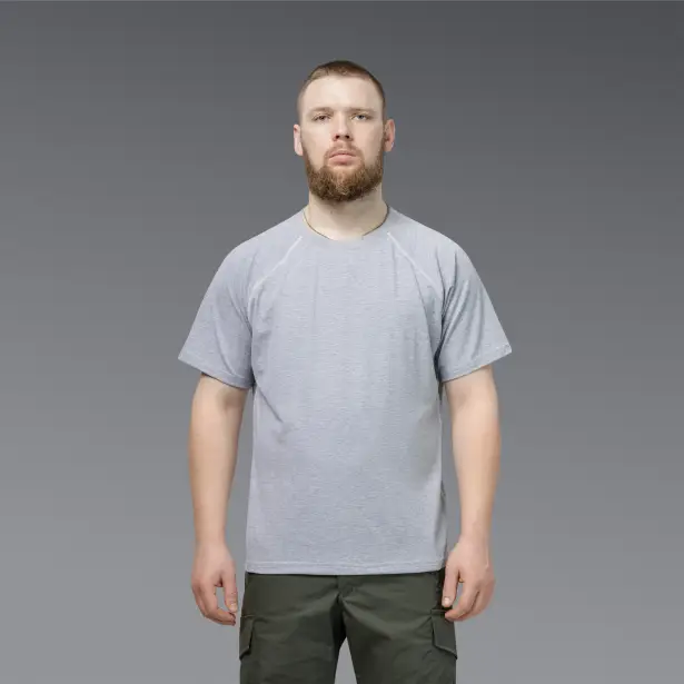 5 - Футболка Urban Cotton. Бавовна/еластан. Сіра. Розмір L