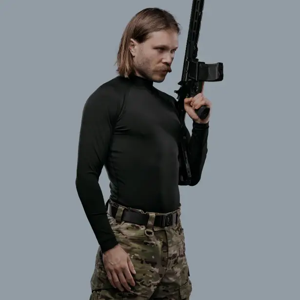 6 - Рашгард, колір Чорний, поліестер. Розмір S