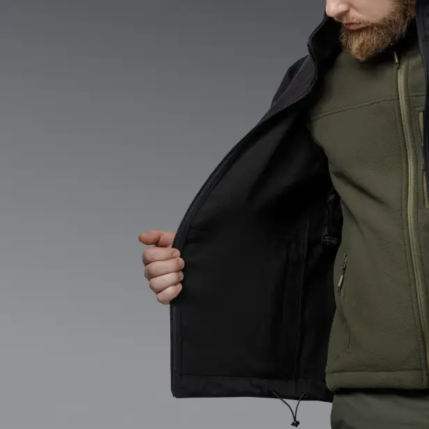 12 - Куртка тактическая SoftShell APEX Shield Storm. Осень-Весна Черный. Размер S