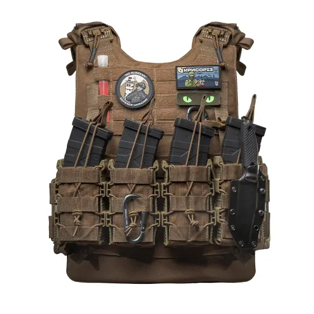 5 - Плитоноска VEPR, збільшена площа захисту. (аналог IOTV G4) Molle. Колір Койот. Розмір XL