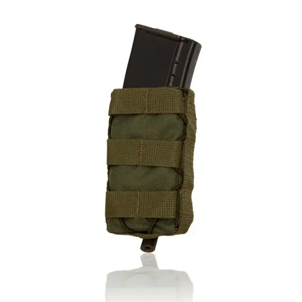 1 - Підсумок одинарний пластиковий під магазини AK\AR. Cordura 1000D. Molle. Олива