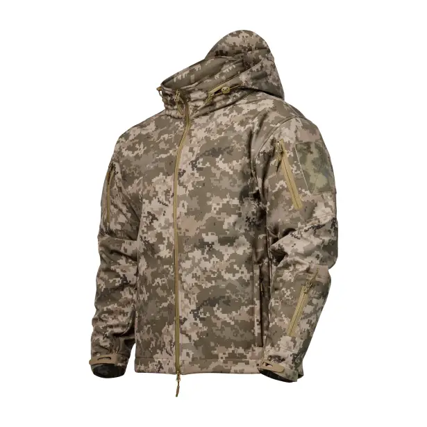 1 - Куртка тактична SoftShell APEX Shield Storm. Осінь-Весна Піксель. Розмір S