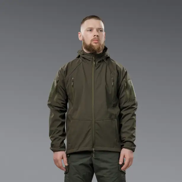 7 - Куртка тактична SoftShell APEX Flex. Осінь-Весна Олива. Розмір M