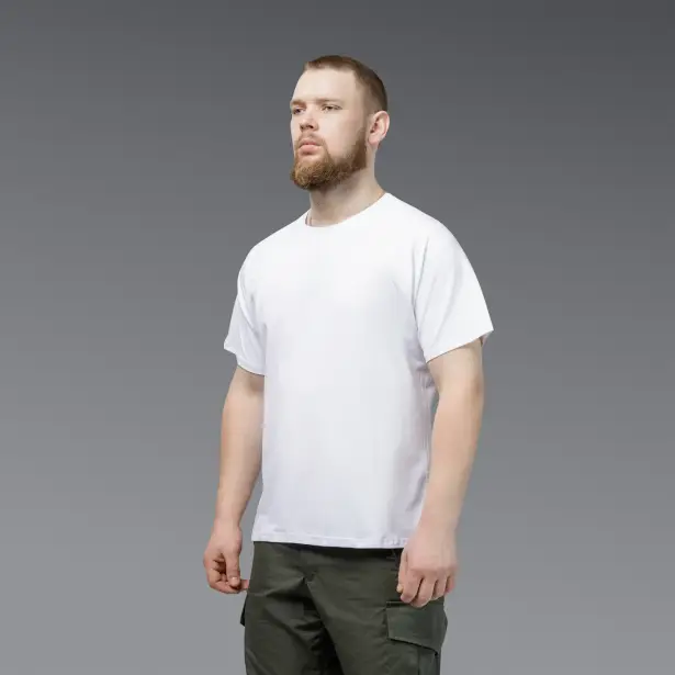 2 - Футболка Urban Cotton. Бавовна/еластан. Біла. Розмір S
